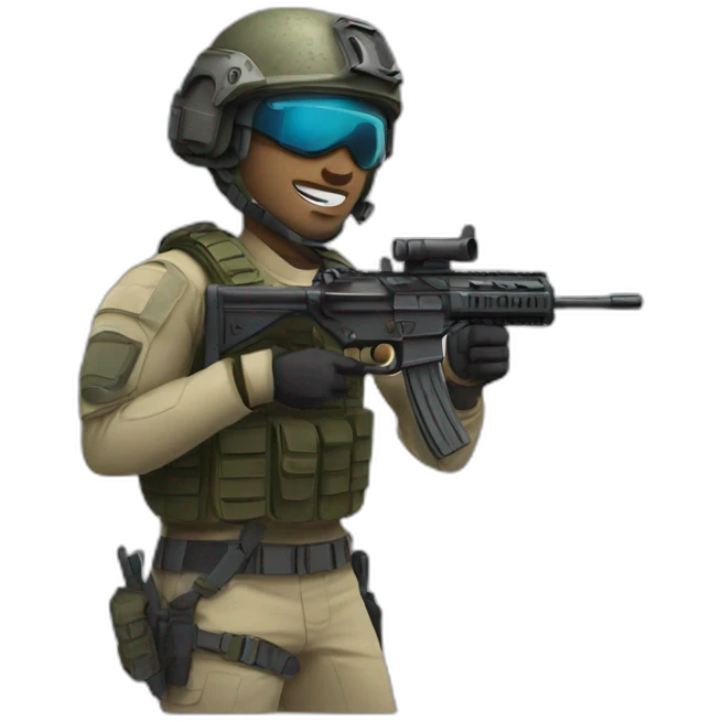 microsoft mvp playing airsoft emoji