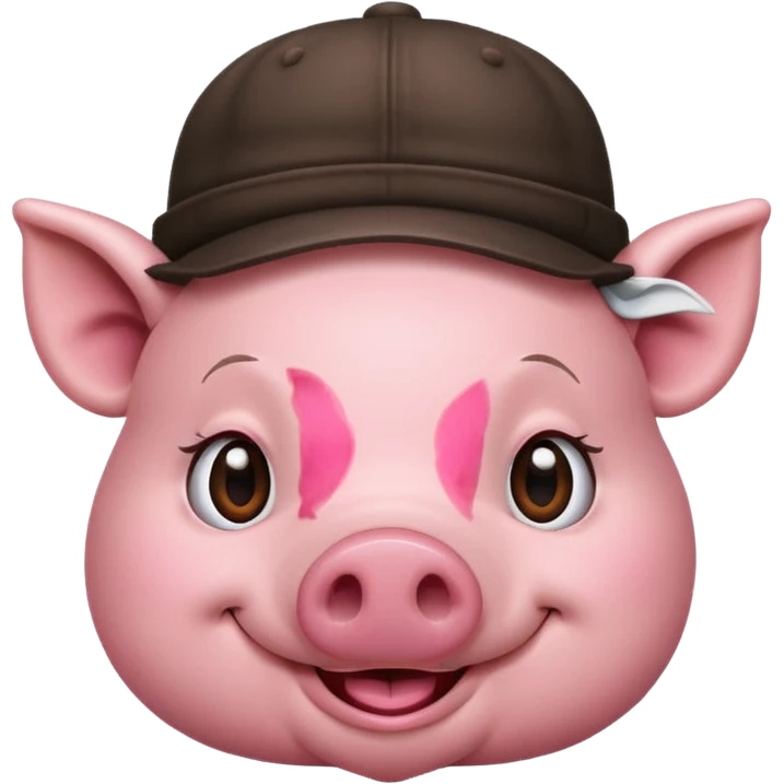 pig wear hat emoji