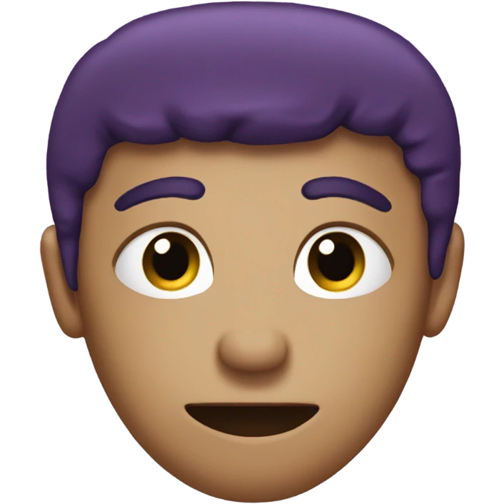 Dark purple pillow no face emoji