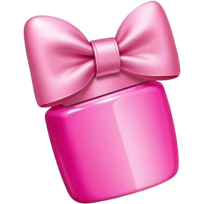 Nail Polish pink bow emoji