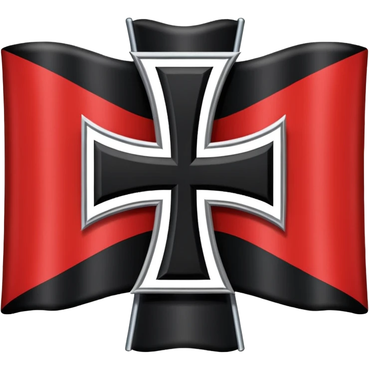 German empire with iron cross flag emoji