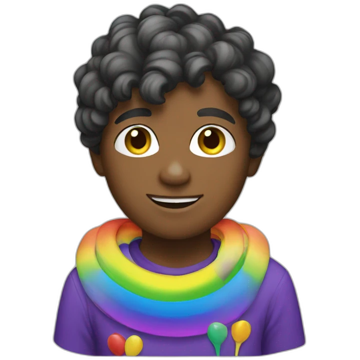 rainbow artist boy emoji