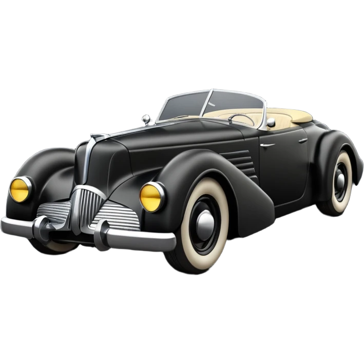  the animated 1990’s series Batmobile loosely based on 1936 cord 812 (flat square bodywork edging and front) stealthy understated  emoji