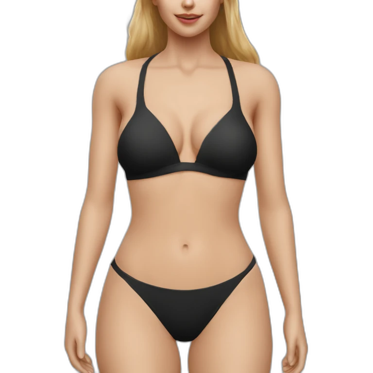 Caucasian bulge bikini realistic emoji