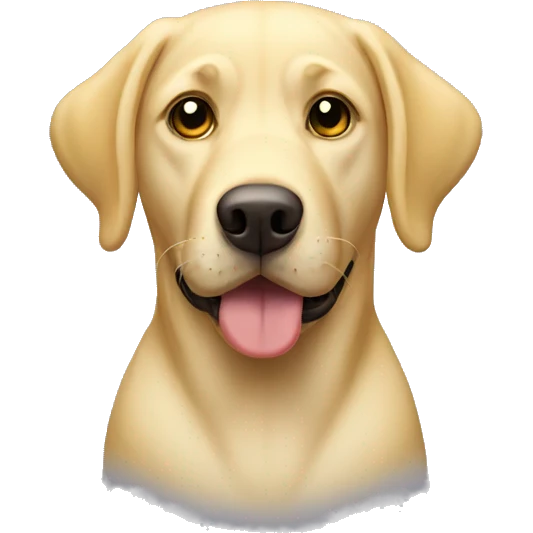 Yellow lab dog emoji