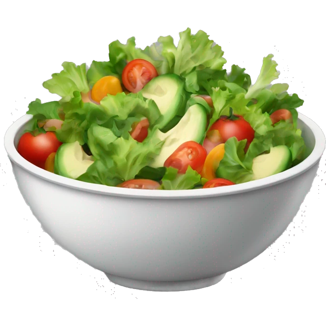 Salad with veggies in a bowl emoji