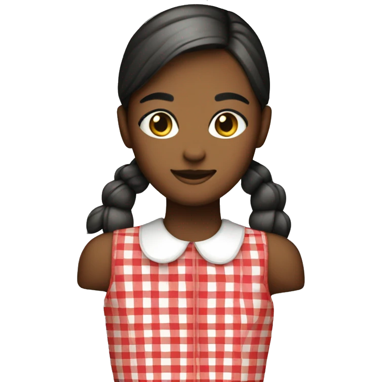 cherry red gingham dress emoji