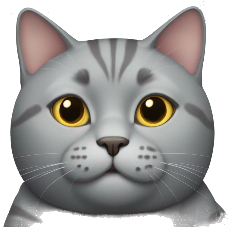 fat grey cat emoji