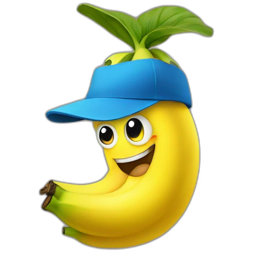 banana wearing a hat on top emoji