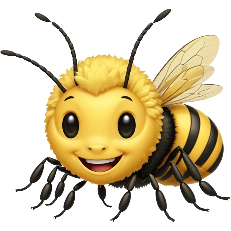 Laughing bee emoji