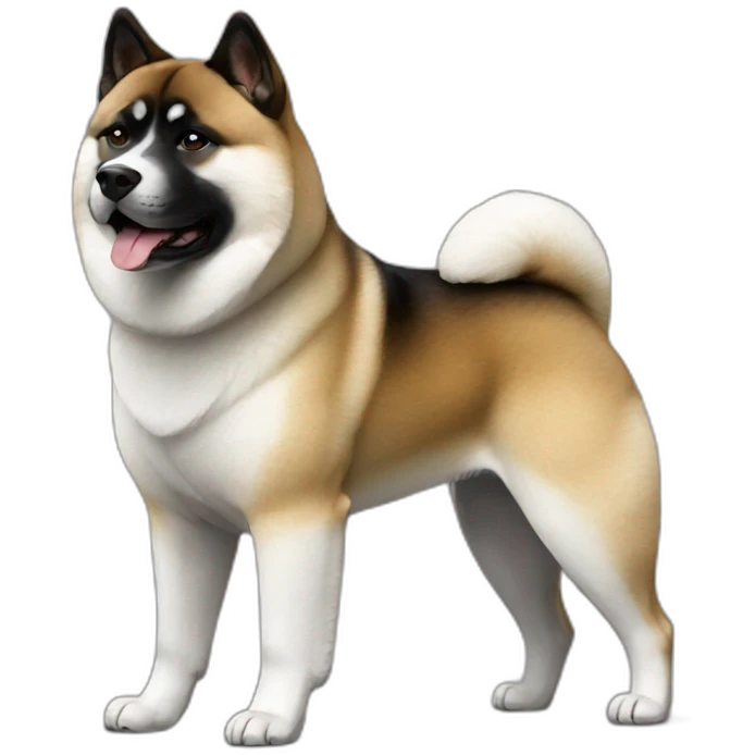 american akita ful height emoji