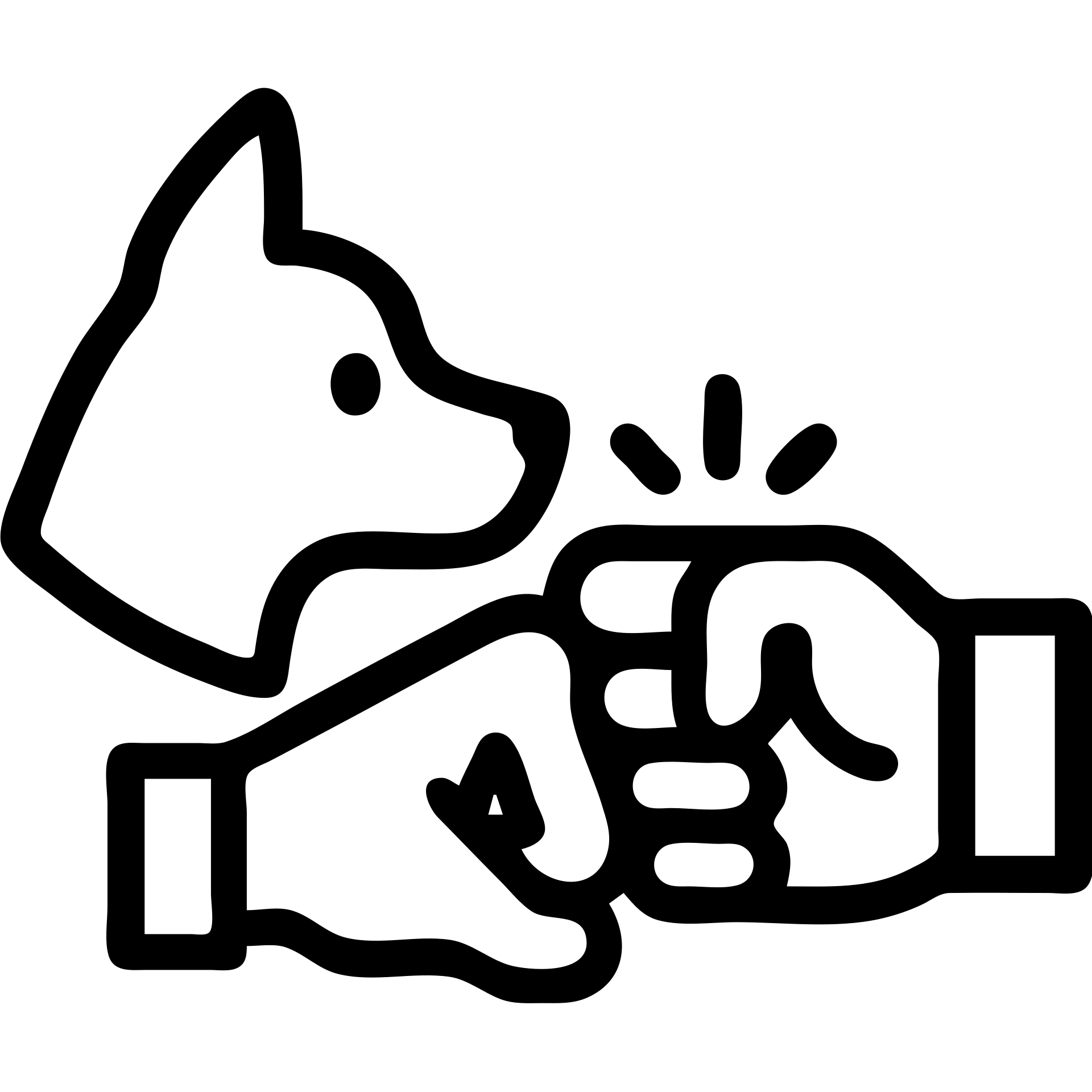stylized icon of a dog and human fist bump, minimal, modern emoji