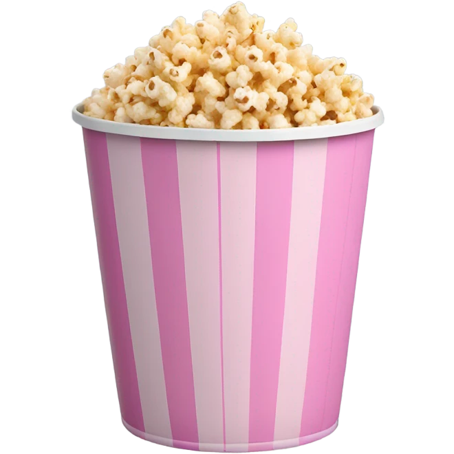 Pink popcorn container emoji