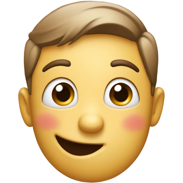 Regular emoji with two thumbs up blushing  emoji