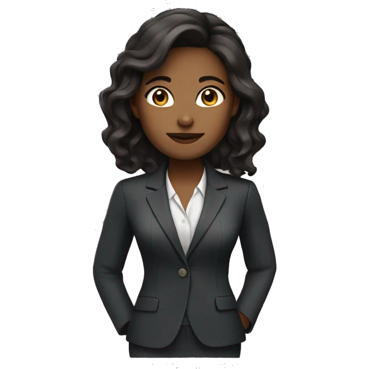 Business woman with dark brown hair emoji