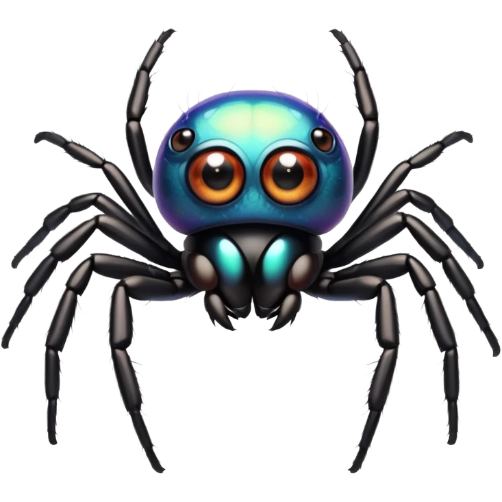 intelligent jumping spider with complex eyes emoji