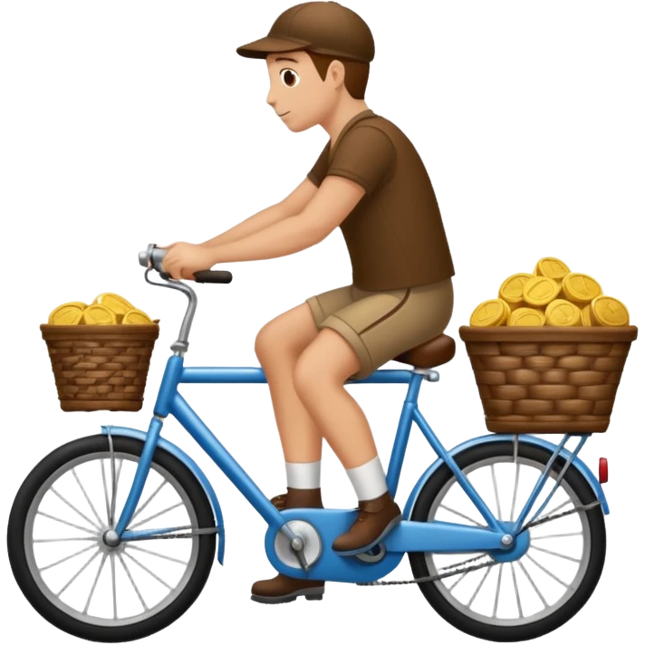 Een beeld van kippen op een bierfiets emoji