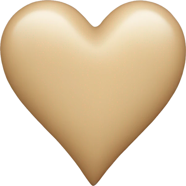Beige heart emoji