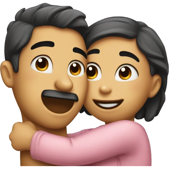 Kiss and hug  emoji