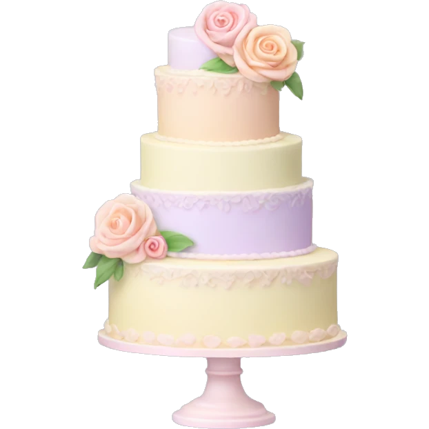 pastel wedding cake emoji