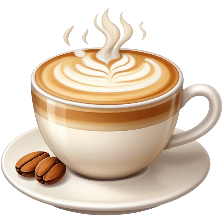 cappuccino with foam art emoji