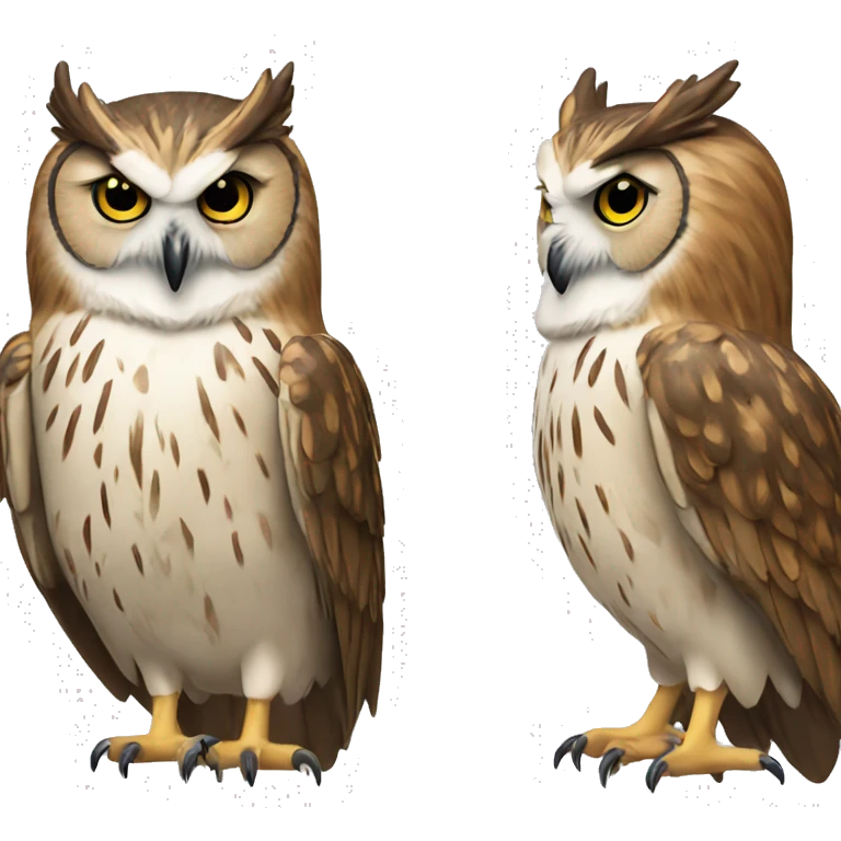 Owl’s wing knocking display  emoji