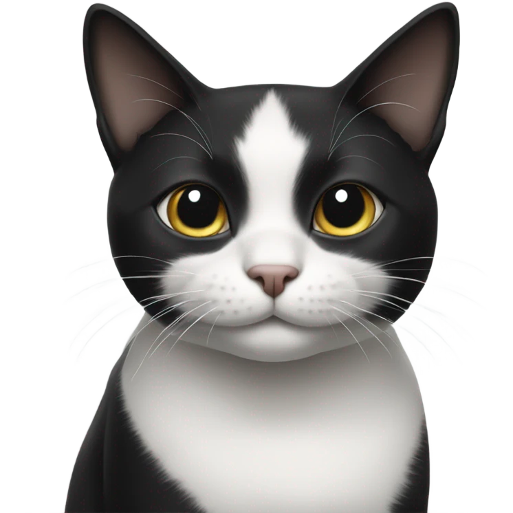 Black and white cat emoji