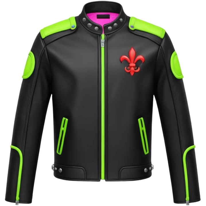neon color Russian underground fashion jacket emoji