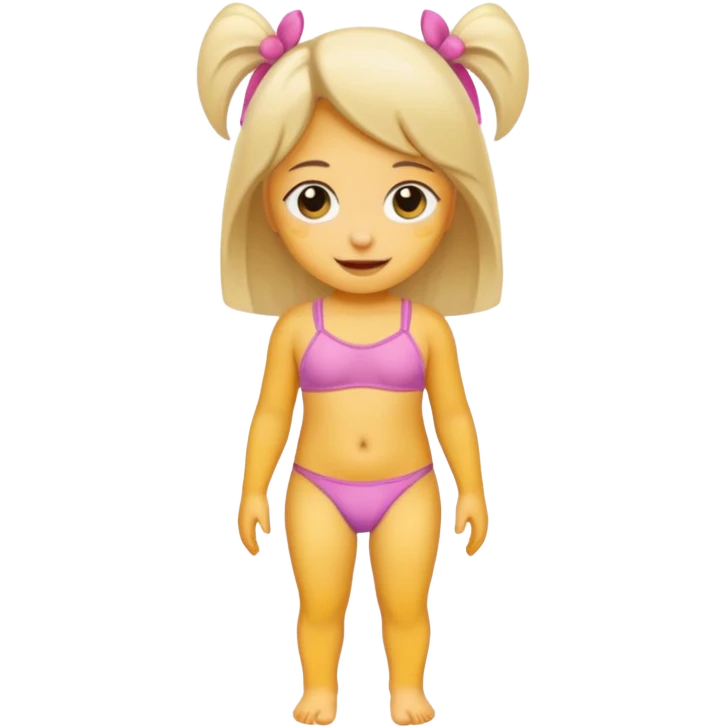 Child girl wearing thongs emoji