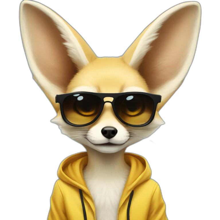 Fennec Fox as a DJ emoji