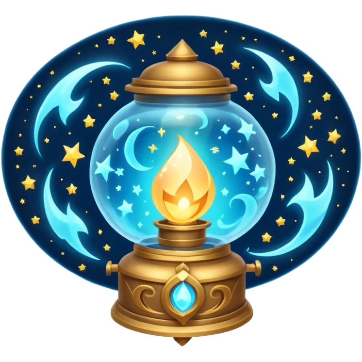 cosmic magic lantern object icon, floating lantern with arcane energy, swirling stars inside, glowing ancient runes, epic fantasy aura, 3D cartoon, mobile game icon style, centered, clean background, no text, no watermark
 emoji