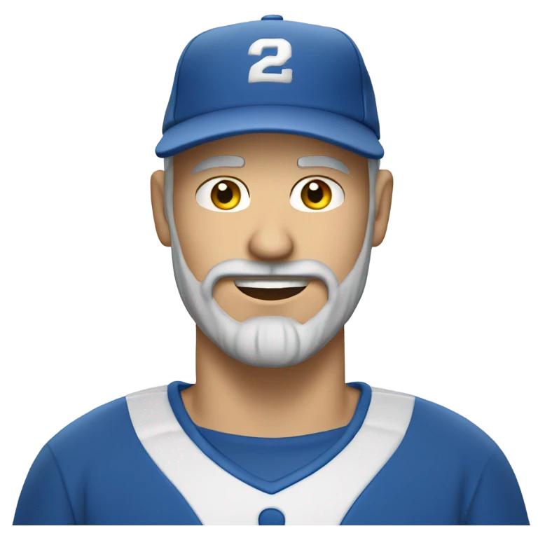 White man with gray goatee and baseball hat playing pickleball emoji