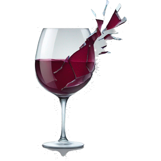 shattered wine glass emoji
