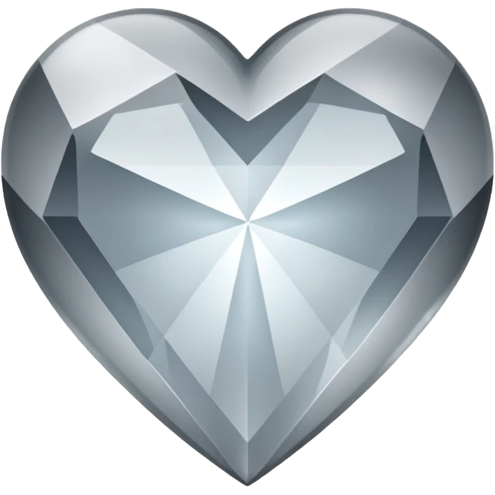 heart with a crystal gray effect emoji