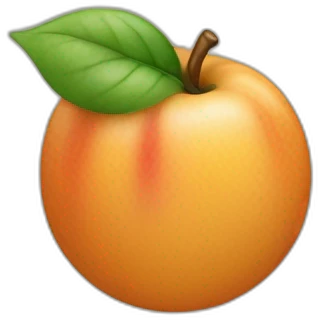 Un abricot avec une trace de main emoji