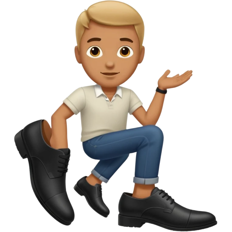 man shoe black emoji