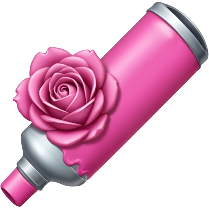 Tube de peinture rose emoji