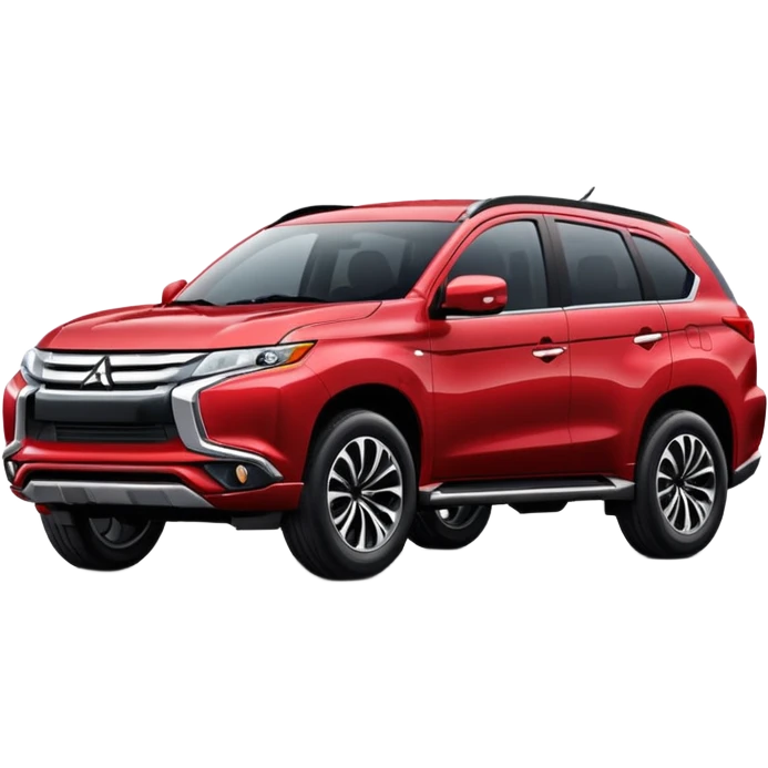 Mitsubishi SUV in red emoji