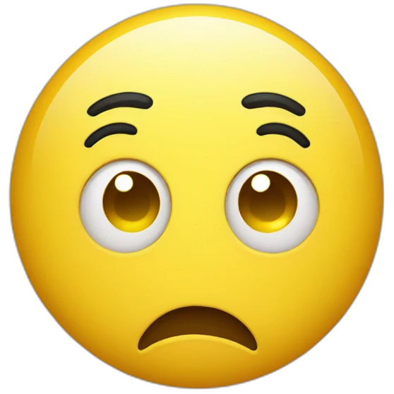 a confused expression on a yellow circular emoji emoji