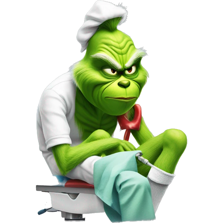 the grinch getting knee surgery emoji