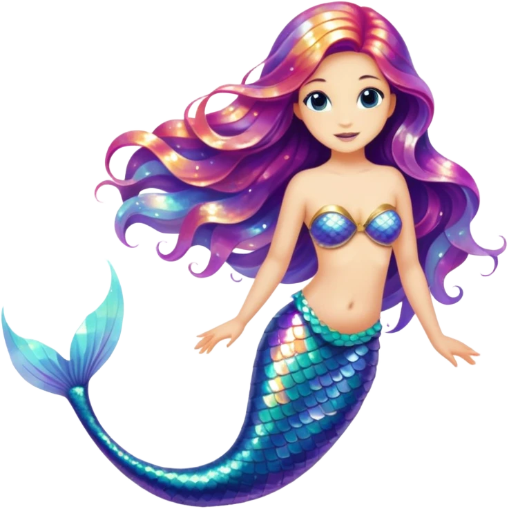 Glittering mermaid  emoji