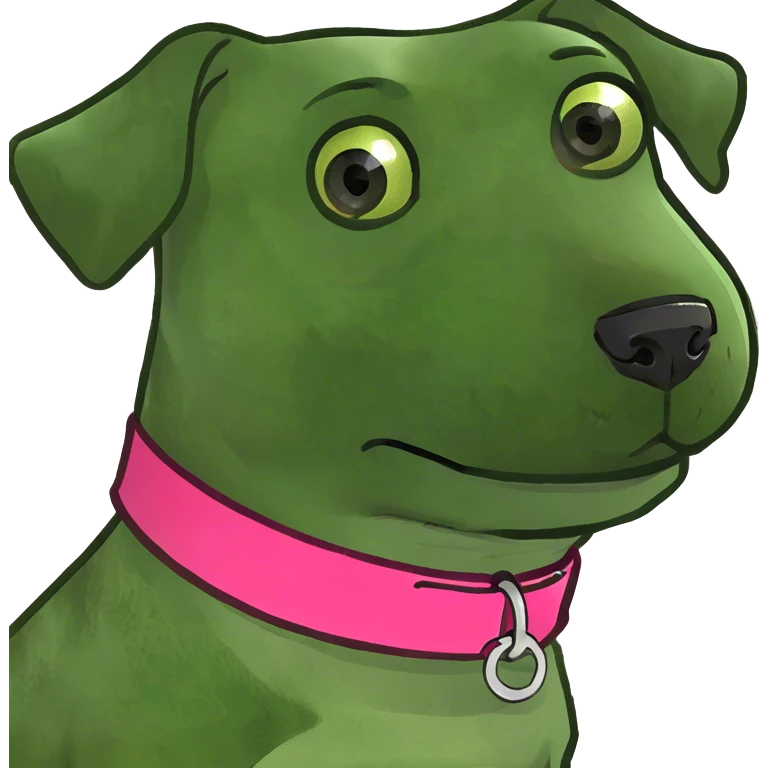 Dog pink emoji