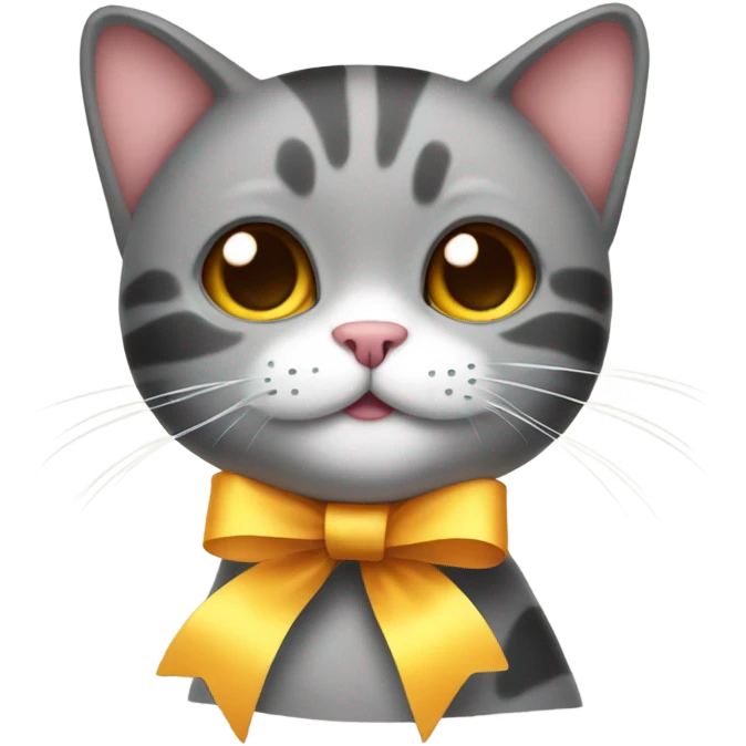 Cat with 🎀 emoji