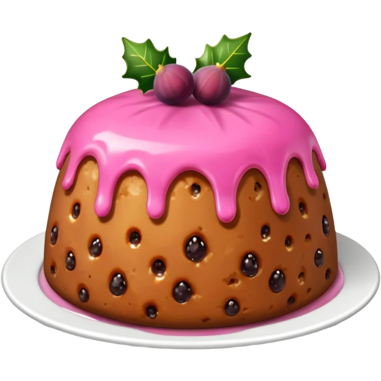 Pink Christmas fig pudding  emoji