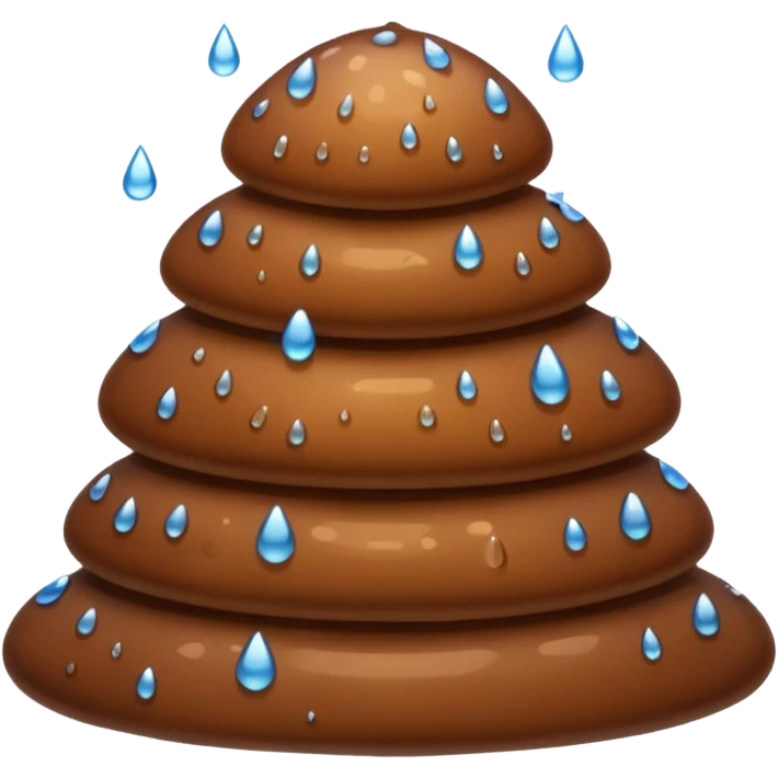 Rain poop emoji
