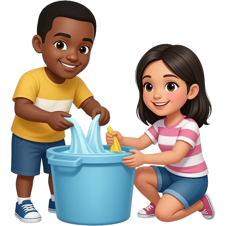Black guy pinay girl doing laundry emoji