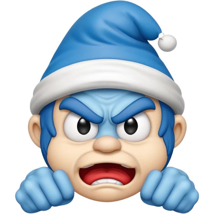 angry smurf  emoji
