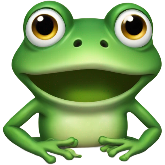 Forgiving frog emoji