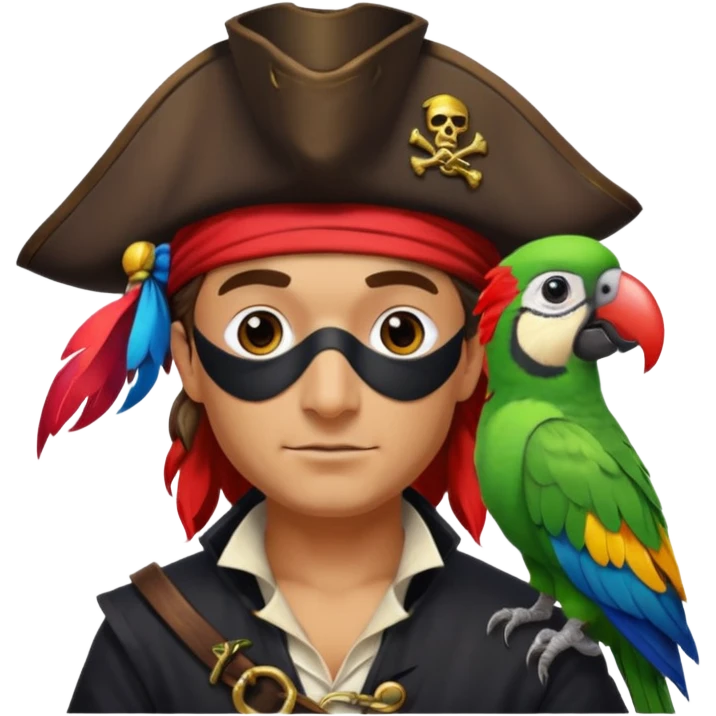 pirate and parrot emoji