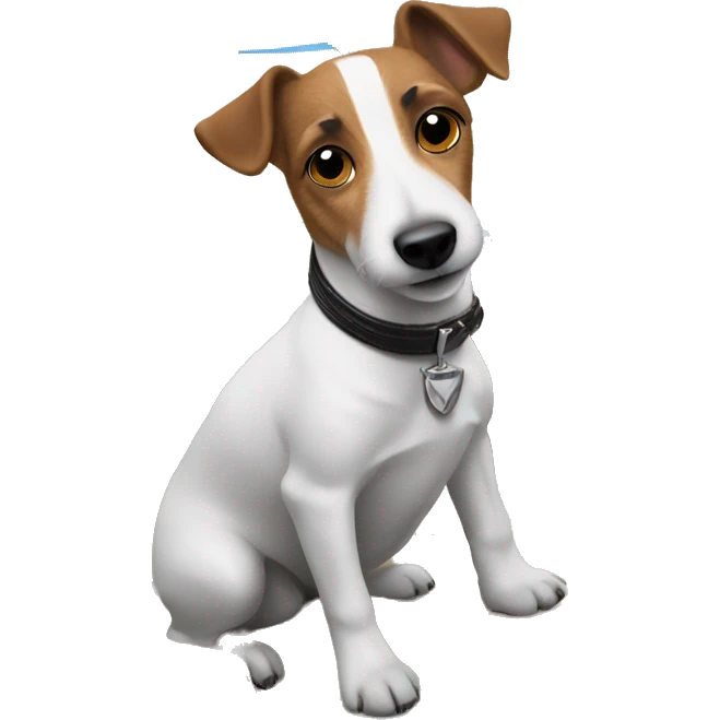 a jack russel driving a private jet emoji